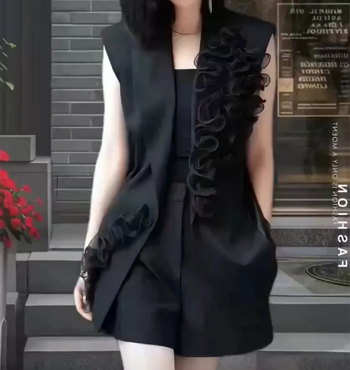 新款洋气百搭纯色上衣显瘦休闲裤子女装1