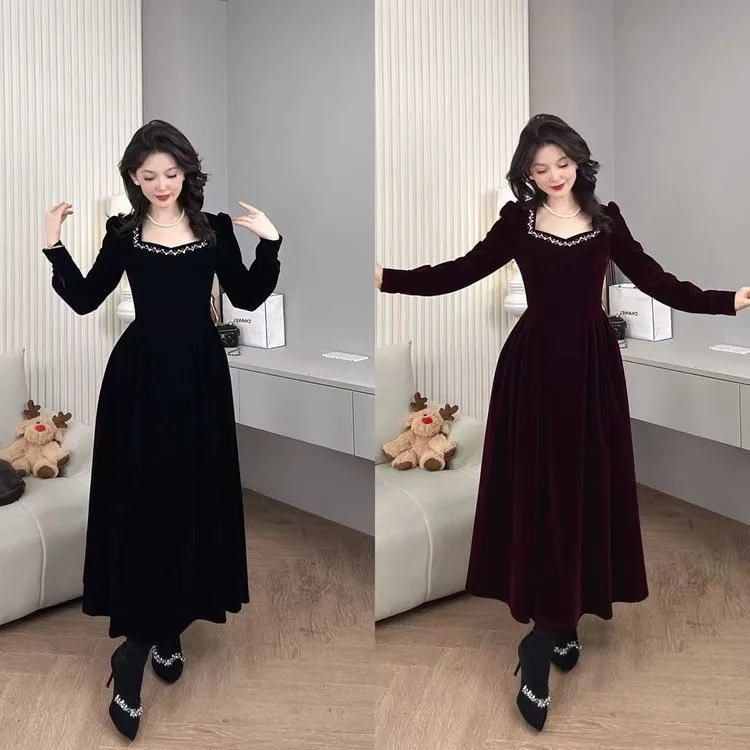 Saeda品牌连衣裙女装高端大气高级感精致气质礼服连衣裙YF5306