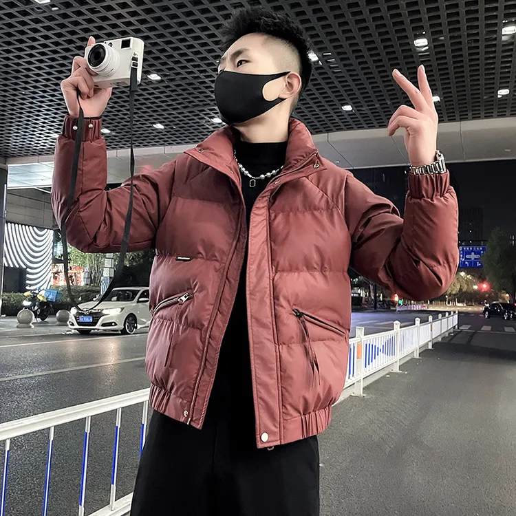 秋冬款新款男装棉服潮牌保暖立领棉袄休闲百搭时尚棉衣外套男上衣