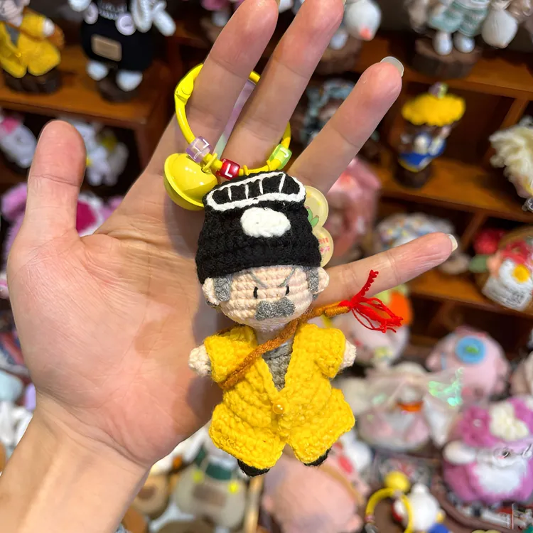 纯手工钩织针织林正英成品玩偶钥匙扣包包挂件车载摆件生日礼物