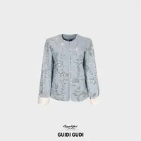 GUIDI GUDI【柳花絮】时尚百搭外套/黄加蓝