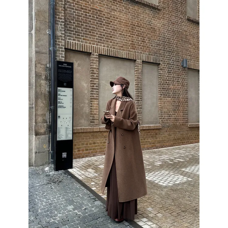 5werkwen 贵奢经典大衣 贵奢高支羊绒羊驼双面呢