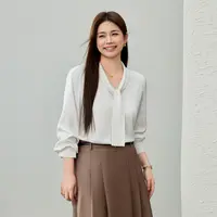 【欧若风气质知性衬衫】纤莉秀W大码女装时尚百搭衬衫QK0178
