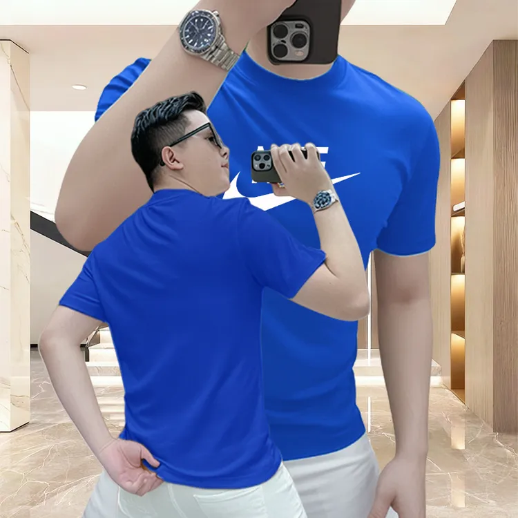 美式高级感男士纯棉短袖t恤2025夏季新款轻奢休闲百搭圆领半袖T恤