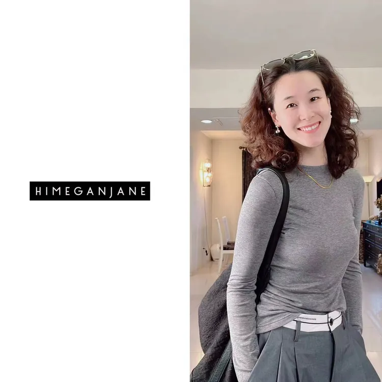 HIMEGANJANE莱赛尔天丝美利奴羊毛半高领显瘦打底衫23263