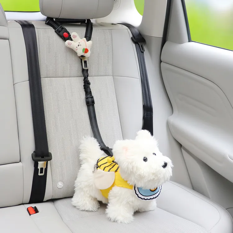 汽车宠物安全带车内狗狗牵引绳猫咪外出专用可爱创意女车载安全绳