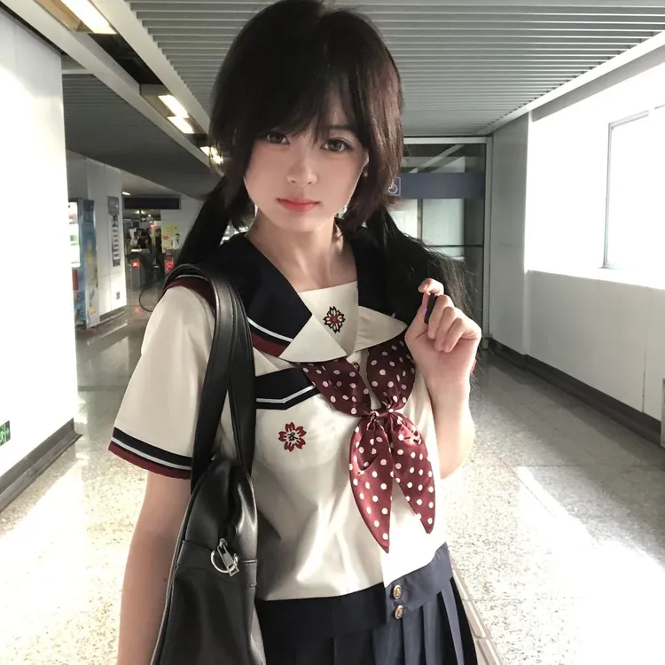 【千椿】城南中意原创jk制服日系JK学院校供水手服短款百褶裙套装女