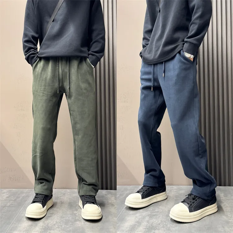 秋冬新款厚款直筒裤男士潮流百搭舒适高级感休闲裤时尚显瘦长裤