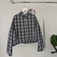 新款休闲格子设计感短款外套
