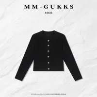 明明GUKKS『优雅进阶』秋季高级感轻奢金属扣百搭开衫外套上衣