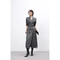 DENGDAHA 「腔调状态」轻熟风 高级感气质中长款风衣HBZX710015