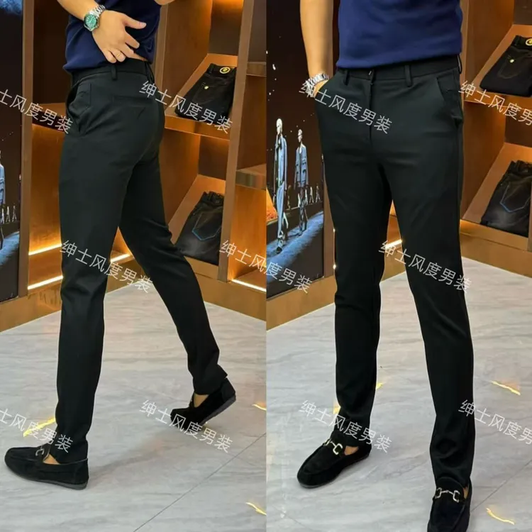 绅士风秋季男士新款修身百搭商务休闲轻奢时尚西裤-66126