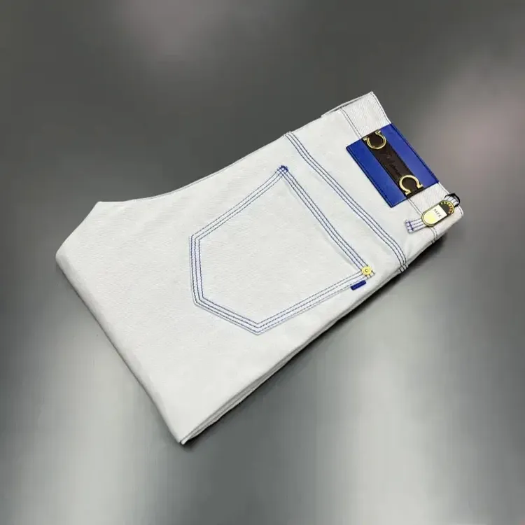 【专柜轻奢】春夏新款三本针幻影灰男士弹力修身时尚潮流百搭牛仔裤