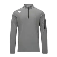 【撤柜清仓】男士长袖半高领拉链纯色户外运动休闲穿搭T恤