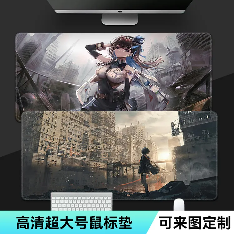 动漫美女超大尺寸鼠标垫玄幻动漫电竞游戏专用电脑键盘垫办公桌垫