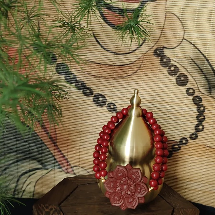 拾遗记【花蕊夫人·吉祥花双圈手串】非遗古法技艺天然红玫瑰合香珠