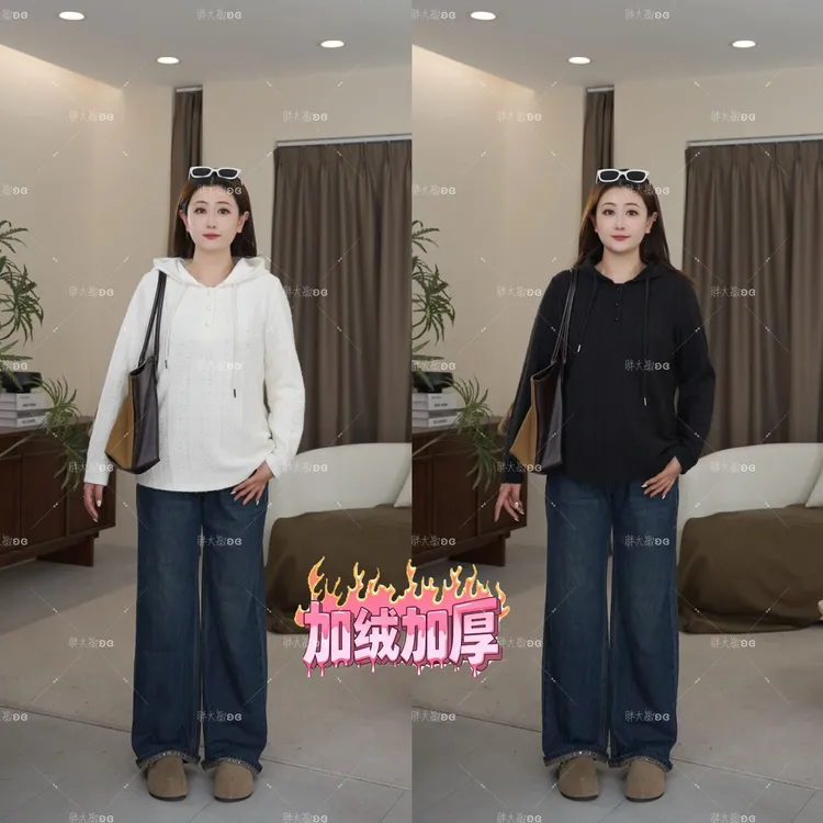 【上新】秋冬卫衣PDM22607秋冬新款时尚重工蕾丝大码女装卫衣