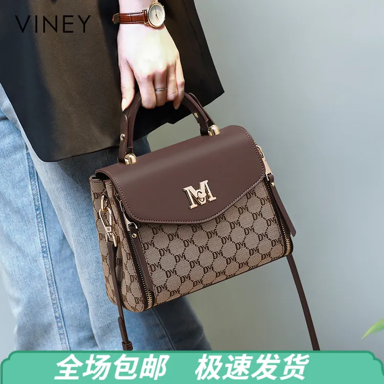 Viney包包女2025款复古斜挎洋气单肩小方包生日七夕节礼物送女友