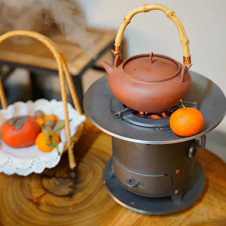 中式炭火煮茶炉（复古炉+拓展盘+底座）