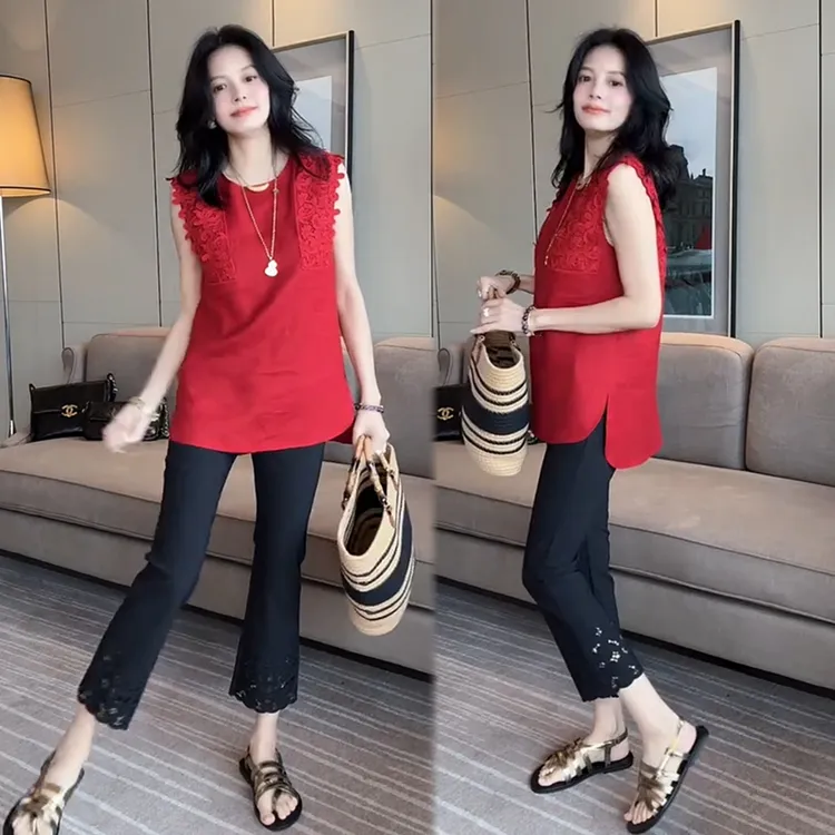 2025春夏季新款时尚显瘦气质网红高档洋气女高级宽松大码两件套潮