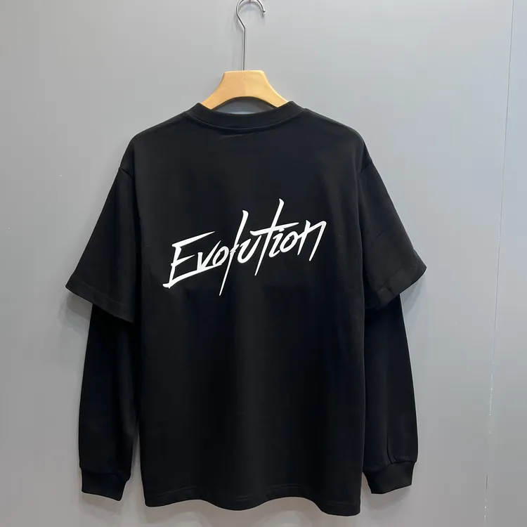 Evolution进化谢霆锋演唱会应援长袖假两件纯棉休闲上衣T恤秋季