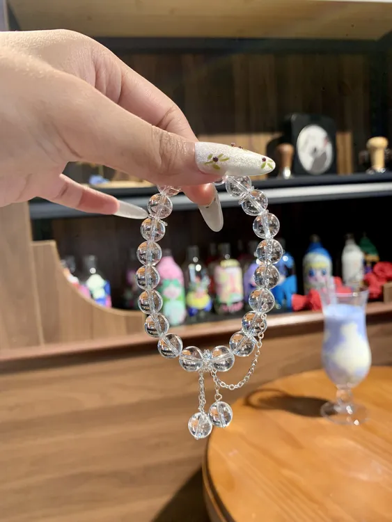 【晶莹剔透】天然白水晶9mm