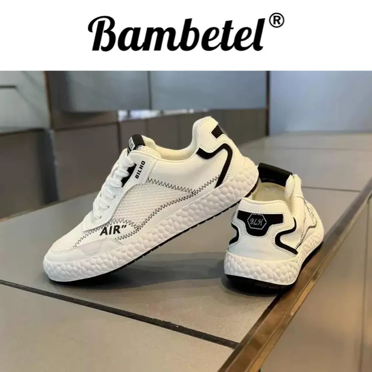 Bambetel走多远都不累夏季透气网面鞋男百搭小白鞋软底运动休闲鞋