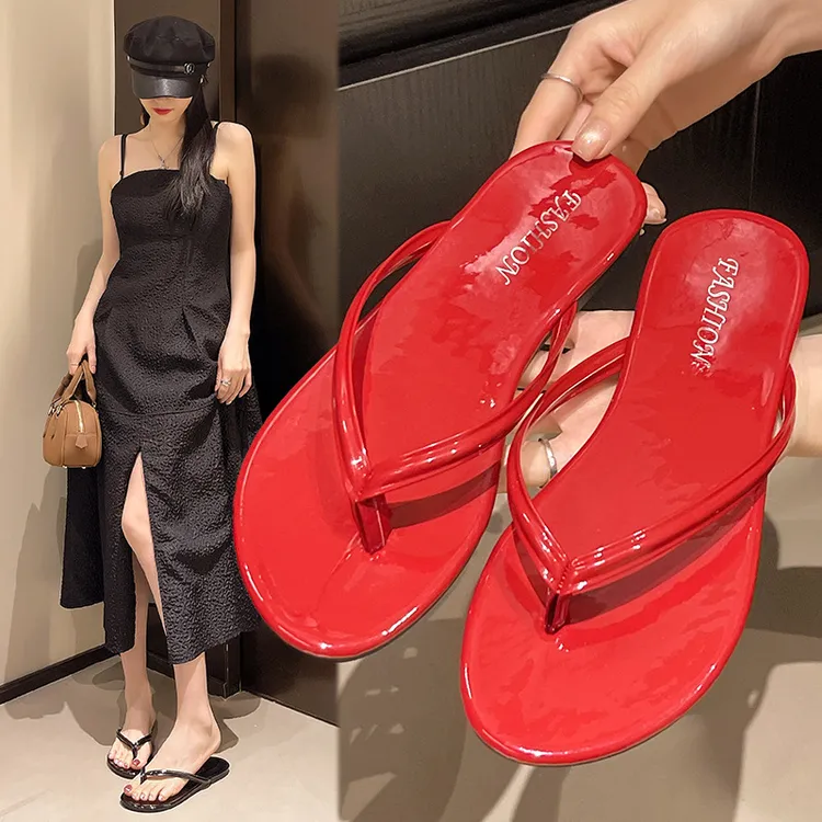 女款人字拖凉鞋百搭女士夏季甜美风拖鞋夹趾夏季外穿平跟夹脚新款