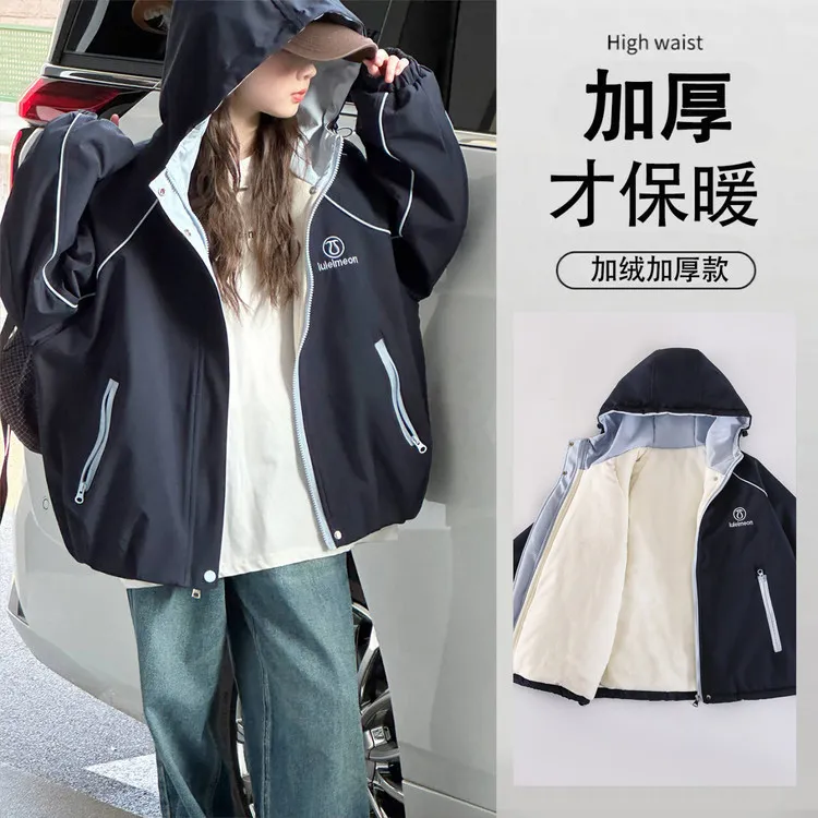 女童秋冬新款连帽外套韩版洋气儿童装10-15岁大童衣服潮加绒棉衣
