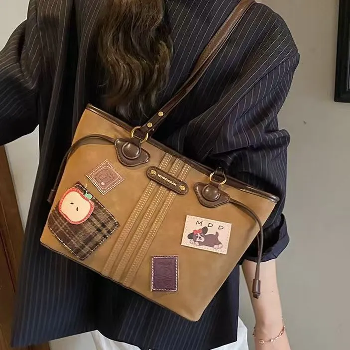 秋冬包包女新款时尚百搭单肩包小众设计单肩包大容量通勤托特包女