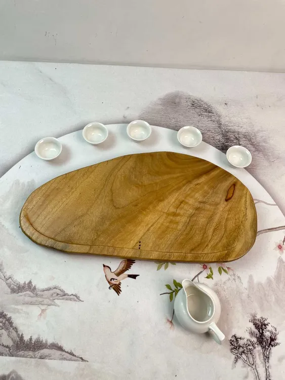 老香樟实木随形高档茶盘/简约高级感茶具/现代轻奢新中式泡茶台