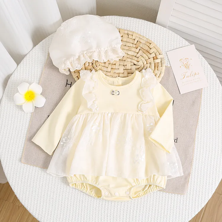 婴儿衣服秋装婴幼儿洋气连体衣宝宝公主包屁衣裙子春秋外出包屁裙
