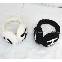 『MAINRAY ZHAO』100羊毛颗粒字母提花耳包保暖护耳套氛围感耳帽