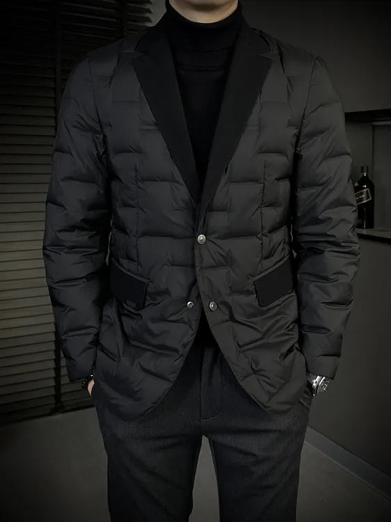 KING&GUCH【90白鸭绒】秋冬季新款商务百搭西服羽绒服5865