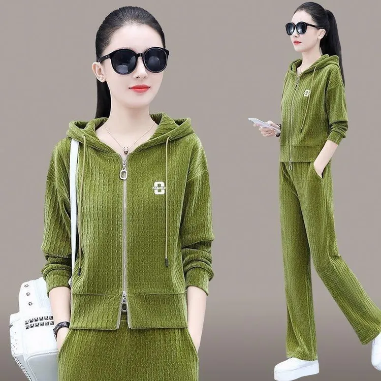 商场撤柜时尚运动套装女2025年新款春秋季长袖连帽卫衣韩版减龄休