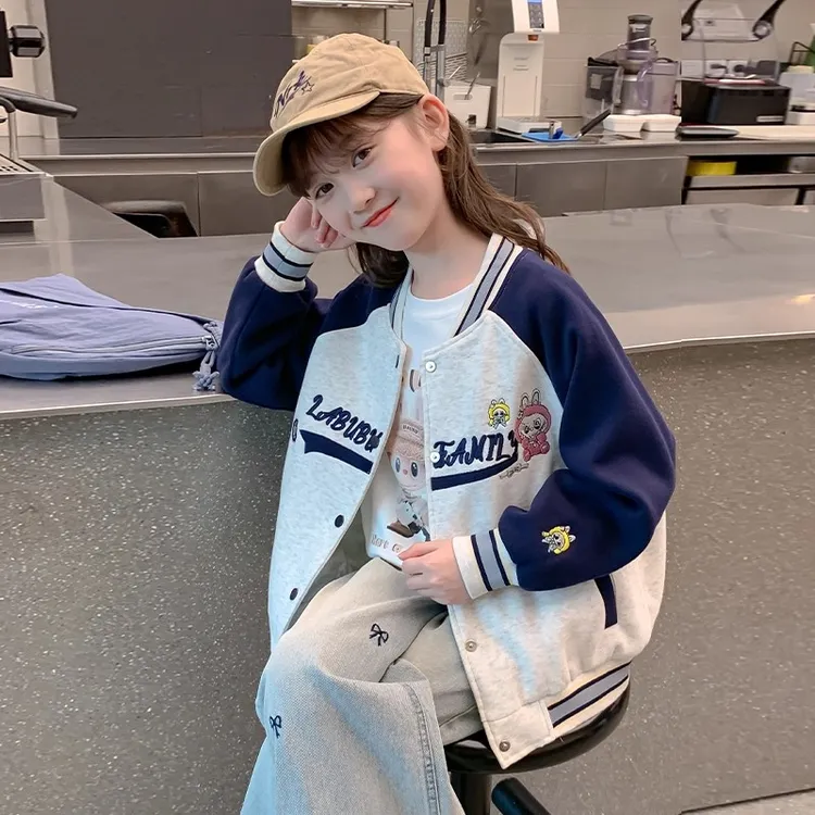 女童外套棒球服秋装2025新款洋气时髦大童6-12岁休闲儿童春秋上衣