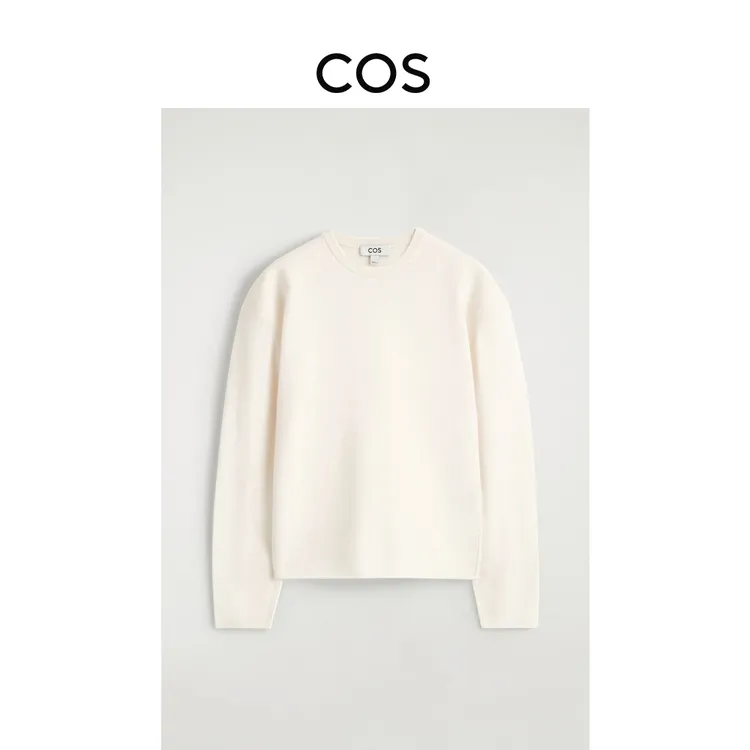 COS女装 休闲版型美利奴羊毛圆领毛衣2025冬季新品1317212004