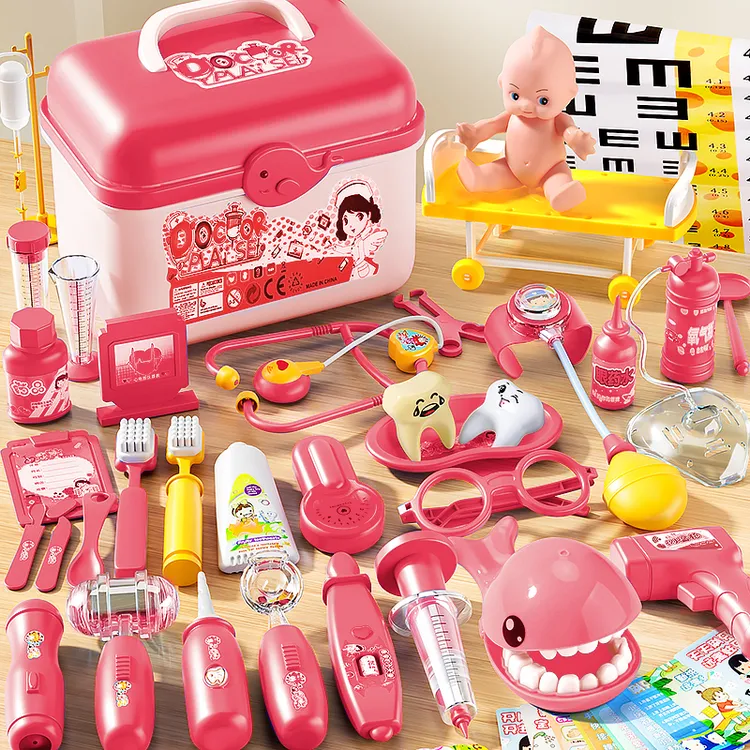 仿真小医生玩具医疗箱套装女孩打针护士男孩儿童过家家听诊器宝宝