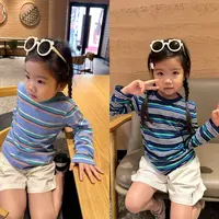 秋款条纹小标长袖