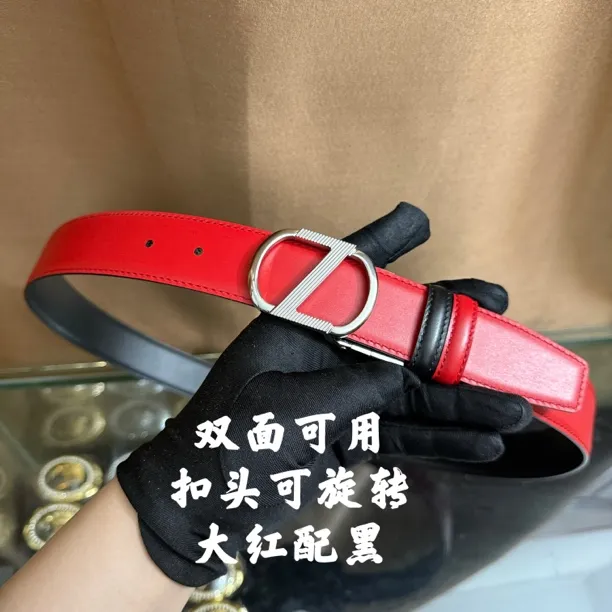 新款男士皮带百搭高档休闲Z字母牛皮腰带青中老年时尚商务年轻潮