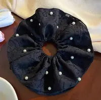 原创设计女日韩发圈发绳弹簧夹皮筋百搭头饰手工黑色