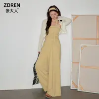 张大人【5折清仓现货秒发】微胖妹妹法式气质不规则抹胸阔腿裤套装