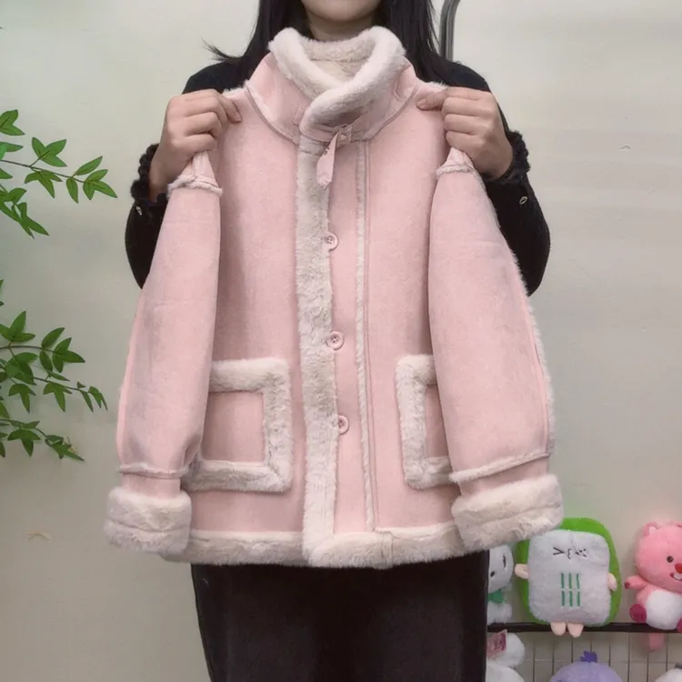 女童冬季加绒加厚韩版休闲洋气百搭时尚外套