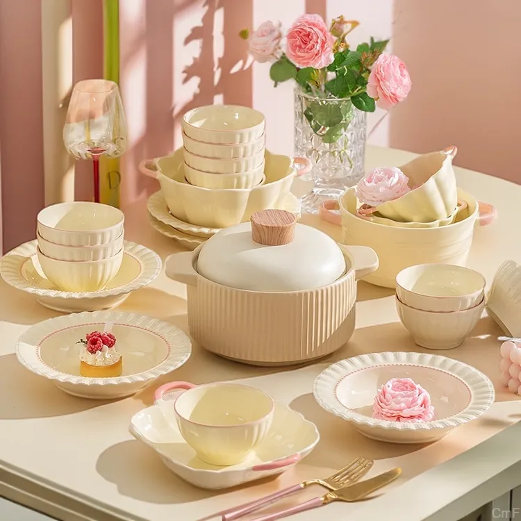 【达人推荐】新婚乔迁餐具套装高颜值碗盘餐具家用餐具2025新款套装
