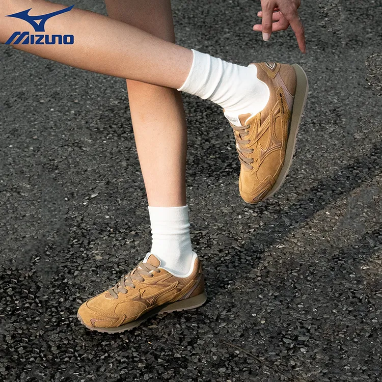 Mizuno/美津浓秋冬版时尚复古薄底运动摩登棕德训鞋LG 60S 2K 2.0