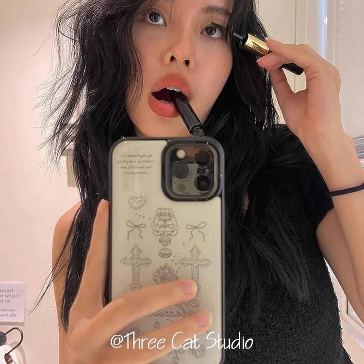 【4988人收藏】韩国ins复古十字台灯玫瑰高级感16/5promax适用苹果1