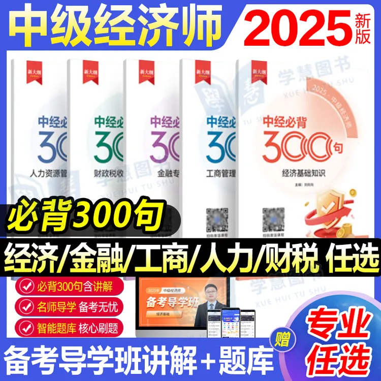 2025年中级经济师必背300句重点考点册子人力工商金融财税基础