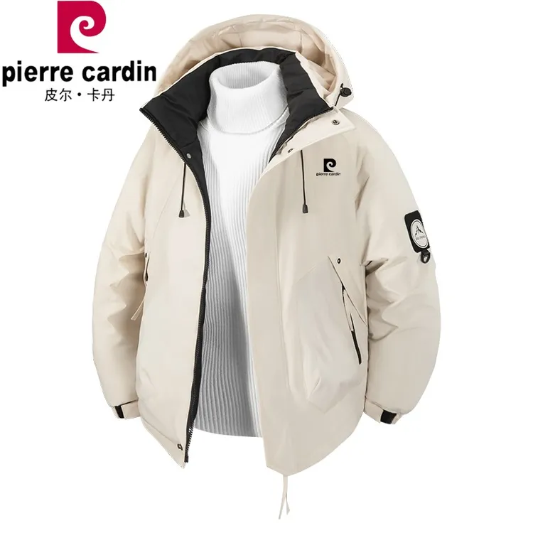 皮尔卡丹新款黑金棉袄男士加绒派克服加厚棉服石墨烯棉衣