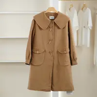 【麦笛·品牌新款】50817102 秋冬气质宽松绵羊毛呢大衣品牌撤柜