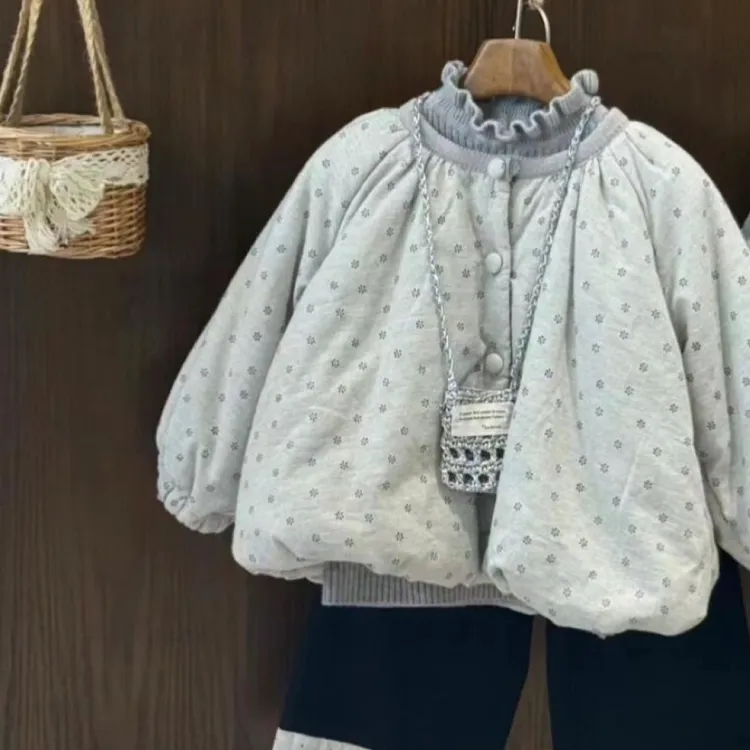 现货！亏米清！韩系高品质超软女童棉服厚外套冬季新款